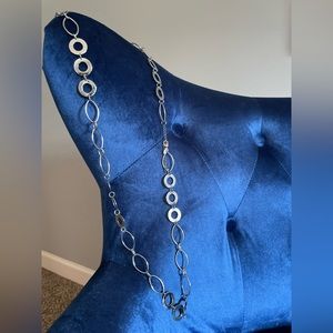 Lia Sophia long necklace- silver